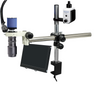 1-6X 2.0 Megapixels CMOS LED Light Boom Stand Video Zoom Microscope, SKU MZ02110408, three quarter front view