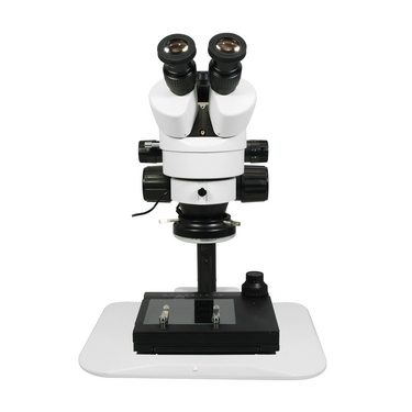 7-45X LED Light Track Stand XY Stage Travel Distance 75x55mm Trinocular Zoom Stereo Microscope SZ02010035