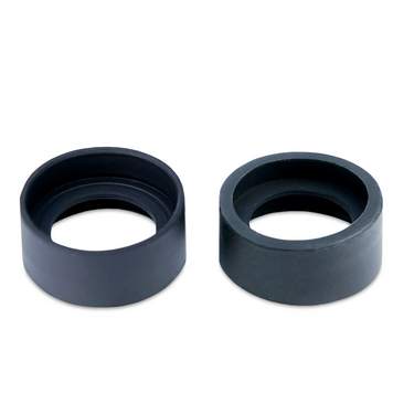 34mm Rubber Eye Cups, Microscope Eye Guards, Foldable (Pair), SKU SZ05013911, three quarter front view