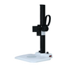 Microscope Track Stand, N Adapter Coarse Focus Rack, LED Bottom Light Base (Dimmable), SKU ST02031405, three quarter front view