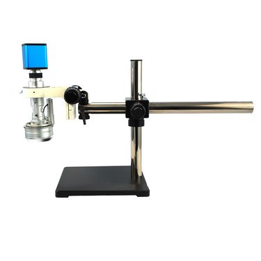 0.65-4.5X Industrial Inspection 3D Video Microscope + HDMI Digital Camera, Boom Stand