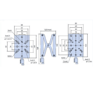 Z: 0-50mm Stage Platform Dimensions 120x80mm Z Axis Manual lifting Stage With Scale（12x8/Z6cm） SG02202212