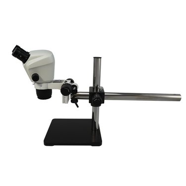 7X-45X Widefield Zoom Stereo Microscope, Binocular, Single Arm Boom Stand (Adjustable Eyepiece)