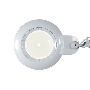 8 Diopter (3X) LED Magnifying Lamp with Rolling Floor Stand – 5-inch Glass Lens (Removable)