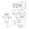 1X/2X Focus Distance 50mm  Laser Video Microscope Body (FS70Z-S), SKU Mitutoyo-378-185-2, three quarter front view