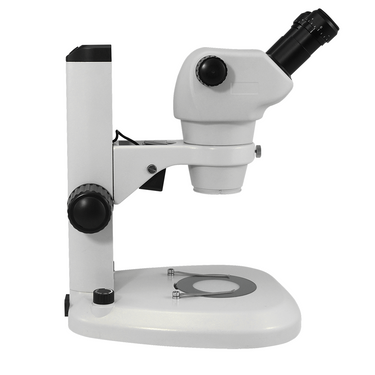 8X-50X Widefield Zoom Stereo Microscope, Binocular, Track Stand (Track Length 280mm) LED Top and Bottom Light, Fan Shaped Base