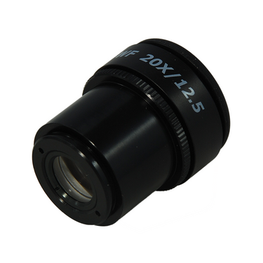 WF 20X Widefield Focusable Microscope Eyepiece with Reticle, Cross Line, High Eyepoint, 30mm, FOV 12.5mm, Adjustable Diopter (One)