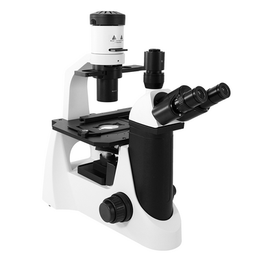 100X-400X Inverted Compound Laboratory Microscope, Trinocular, Halogen Light, Phase Contrast Objective