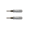 0-1″ Mechanical Micrometer Head Graduation 0.001″ 1" Flat Mechanical Micrometer Head (with Spindle Lock, Thimble Diameter: Dia. 21mm, Spindle Diameter: Dia. 8mm), SKU Mitutoyo-151-241-10, three quarter front view