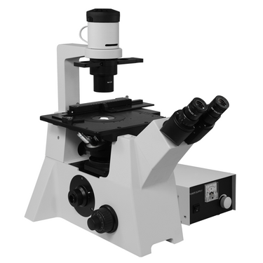 100X-400X Inverted Compound Laboratory Microscope, Trinocular, Halogen Light, C-Mount, Phase Contrast Objective