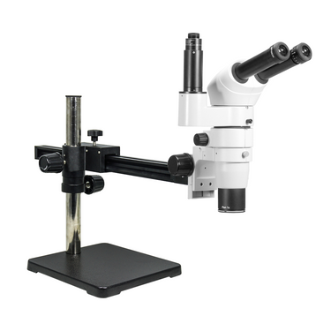 8-65X Ball Bearing Boom Stand Trinocular Parallel Zoom Stereo Microscope PZ02080232