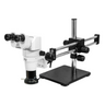 8-80X LED Light Dual Arm Stand Binocular Parallel Zoom Stereo Microscope, SKU PZ02050128, three quarter front view