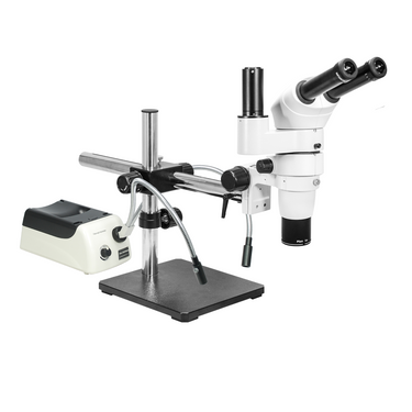 8-80X Halogen Light Boom Stand Trinocular Parallel Zoom Stereo Microscope PZ02040436