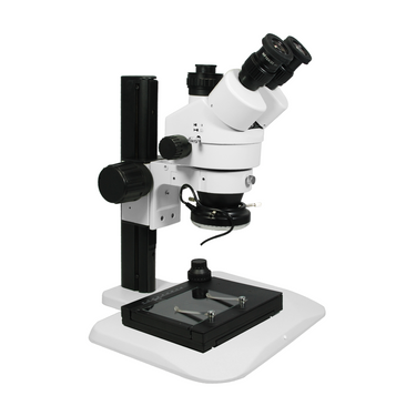 7-45X LED Light Track Stand XY Stage Travel Distance 75x55mm Trinocular Zoom Stereo Microscope SZ02010035