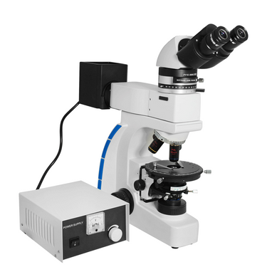 40X-600X Polarizing Microscope, Binocular, Dual Halogen Light, Bright Field, for Geology, Petrology, Laboratories