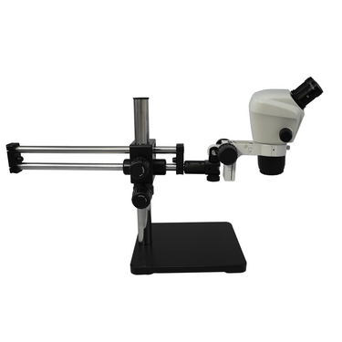 7X-45X Widefield Zoom Stereo Microscope, Binocular, Double Arm Boom Stand (Adjustable Eyepiece)