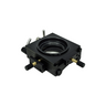 XY Stage Travel Distance 5.5x15mm Stage Platform Dimensions 88x88mm Manual Stage, SKU PM02012511, three quarter front view