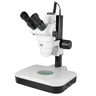 6.5X-45X Super Widefield Zoom Stereo Microscope, Trinocular, Track Stand (Track Length 325mm) Halogen Top Light and Fluorescent Bottom Light, SKU SZ02020079, three quarter front view