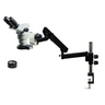 3.35-45X LED Light Flexible Arm Binocular Zoom Stereo Microscope, SKU SZ02060723, three quarter front view