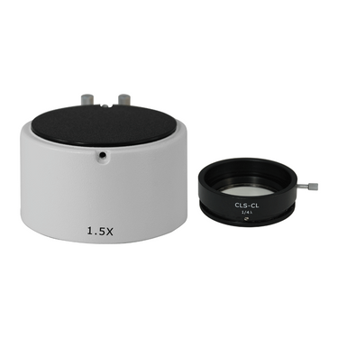 1.5X Microscope Vertical Illuminator Adapter, SKU PZ04018111, three quarter front view